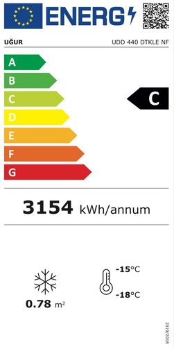  Uğur Udd 440 Dtkle Nf Dikey Derin Dondurucu Nofrost