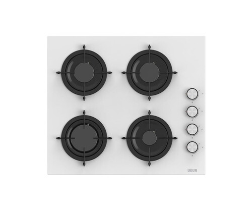 Uğur UAO 6040W0 BCY CSR1 Beyaz Cam Ankastre Ocak