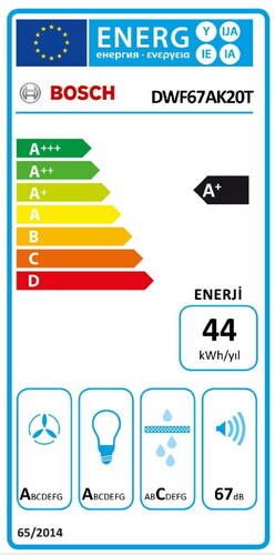  Bosch DWF67AK20T Beyaz Duvar Tipi Davlumbaz