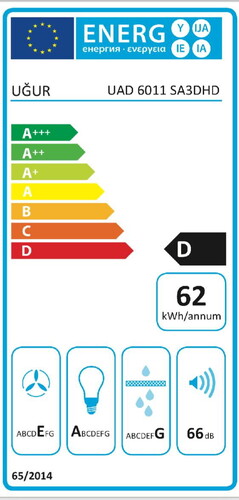  Uğur UAD 6011 SA3DHD Siyah Duvar Tipi Davlumbaz