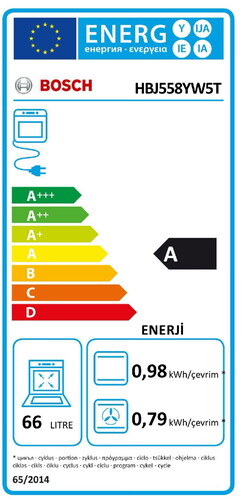  Bosch HBJ558YW5T Beyaz Ankastre Fırın