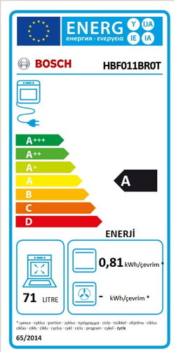  Bosch HBF011BR0T 66 lt Ankastre Fırın