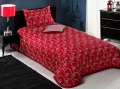 Taç Twist Yatak Örtüsü Tek Kişilik Kırmızı
