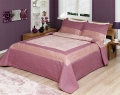 Taç Santa Yatak Örtüsü Çift Kişilik Pembe