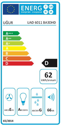  Uğur UAD 6011 BA3DHD Beyaz Duvar Tipi Davlumbaz