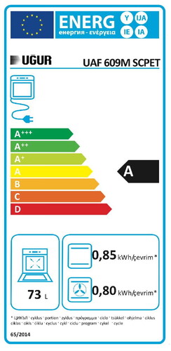  Uğur UAF 609M SCPET Siyah Ankastre Fırın
