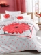 Taç Clara Percale Nevresim Takımı Kırmızı Tek Kişilik