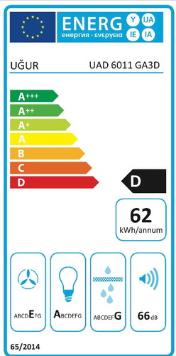  Uğur UAD 6011 GA3D Gri Duvar Tipi Davlumbaz