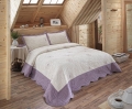 Taç Kristal Yatak Örtüsü Daisy Çift Kişilik Lila