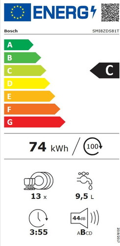  Bosch SMI8ZDS81T 8 Programlı Ankastre Bulaşık Makinesi