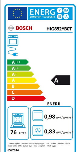  Bosch HJG852YB0T Siyah Ankastre Fırın