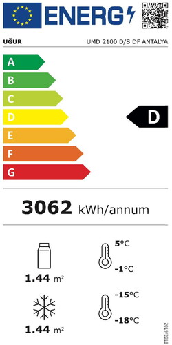  Uğur UMD 2100 D/S DF ANTALYA No Frost Market Tipi Soğutucu 1034 L