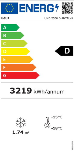  Uğur UMD 2500 D ANTALYA No Frost Market Tipi Soğutucu 1258 L