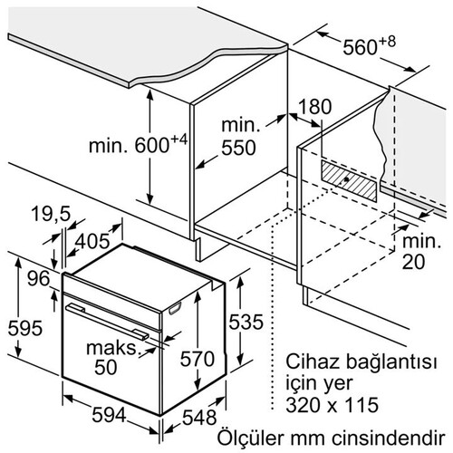  Bosch HUA736EN0T Ankastre Fırın