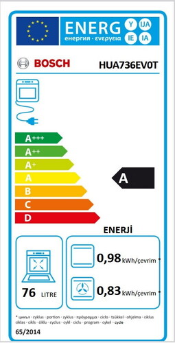  ' Bosch HUA736EV0T Beyaz Ankastre Fırın'
