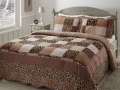 Taç Sinamon Yatak Örtüsü Çift Kişilik Kahverengi