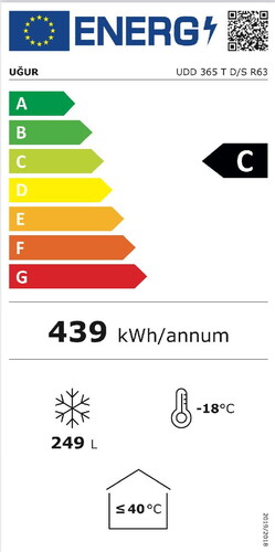  Uğur UDD 365 T D/S R63 Sandık Tipi Derin Dondurucu