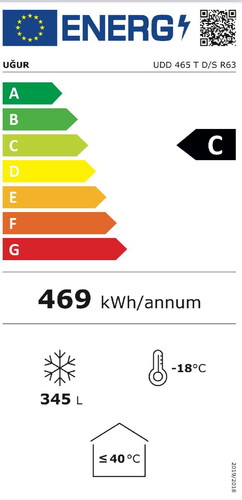  Uğur UDD 465 T D/S R63 Sandık Tipi Derin Dondurucu