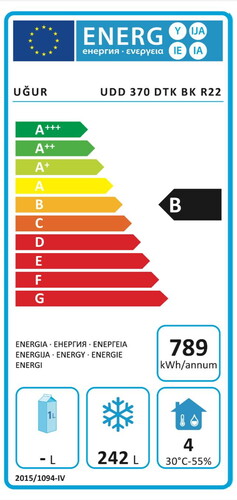  Uğur UDD 370 DTK BK Dondurulmuş Gıda Muhafaza Dolabı