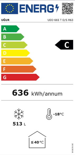  Uğur UDD 665 T D/S R63 Sandık Tipi Derin Dondurucu