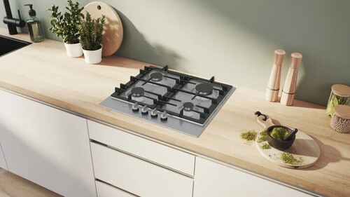  Bosch PCP6A5I90 Serie 6 Gazlı Ocak 60 cm Paslanmaz çelik