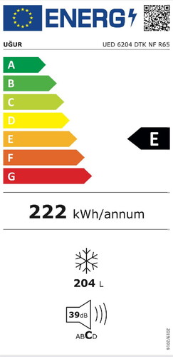  Uğur UED 6204 DTK NF R65 6 Çekmeceli Dikey No Frost Derin Dondurucu