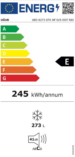  Uğur UED 8273 DTK NF D/S DGT R65 8 Çekmeceli No Frost Dikey Derin Dondurucu