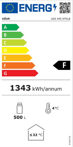  Uğur USS 440 DTKLB Dikey Şişe Soğutucu 5 Raflı 500 L