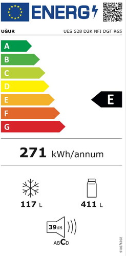  Uğur UES 528 D2K NFI DGT R65 Çift Kapılı No Frost Buzdolabı