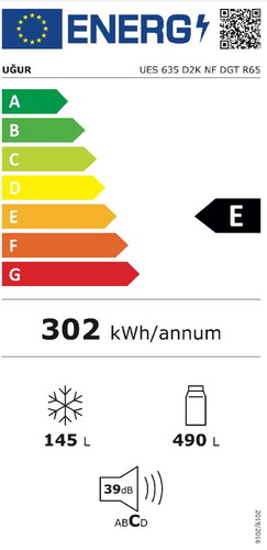  Uğur UES 635 D2K NF DGT R65 Çift Kapılı No Frost Buzdolabı