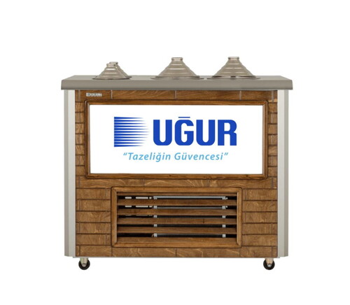  Uğur UDM 2+2 MF Ahşap Sosluklu Dondurma Fıçısı