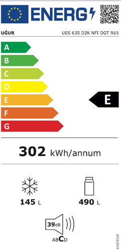  Uğur UES 635 D2K NFI DGT R65 Çift Kapılı No Frost Buzdolabı