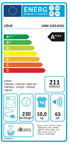  Uğur UKM 3103 B101 10 kg Çamaşır Kurutma Makinesi