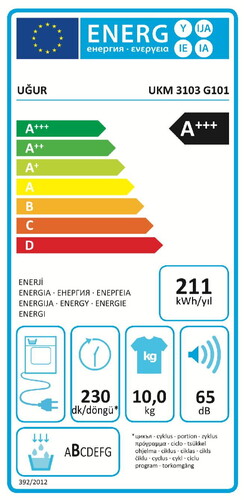  Uğur UKM 3103 G101 10 kg Çamaşır Kurutma Makinesi