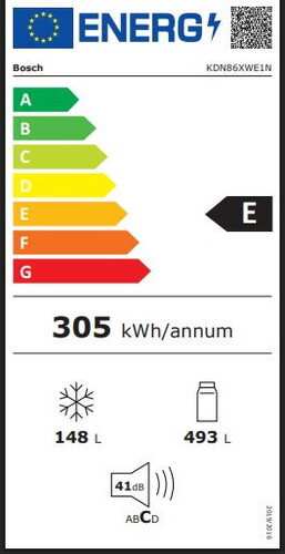  Bosch KDN86XWE1N Çift Kapılı No Frost Buzdolabı
