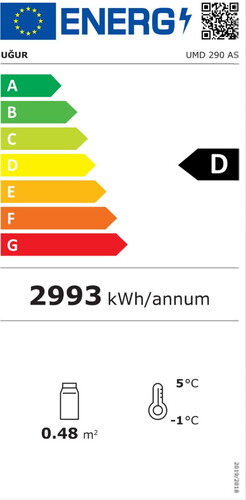  Uğur UMD 290 AS Dik Tip Buzdolabı Açık Cepheli