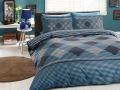 Taç Mateo  Percale Nevresim Takımı Çift Kişilik Mavi