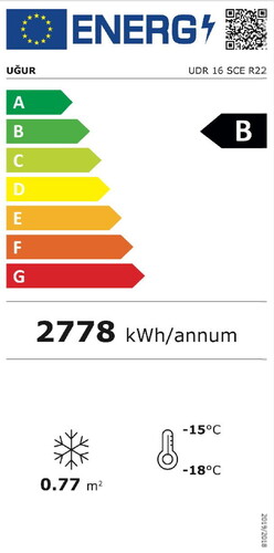  Uğur UDR 16 SCE R22 Dondurma Teşhir Reyonu
